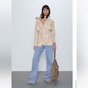 Zara faux leather jacket